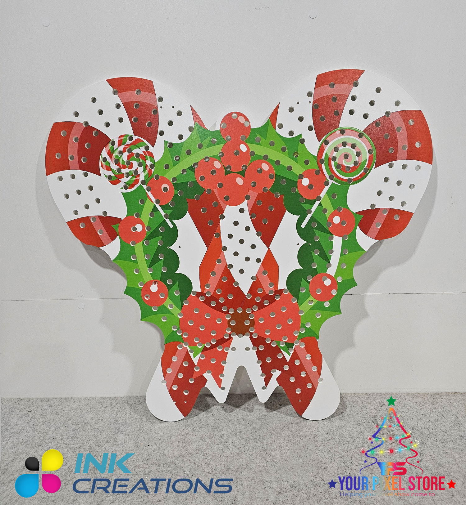 Candy Cane Wreath